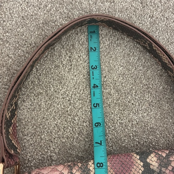 Ted Baker London Brown pink Leather Shoulder Bag with Classic Snakeskin design - Picture 9 of 17